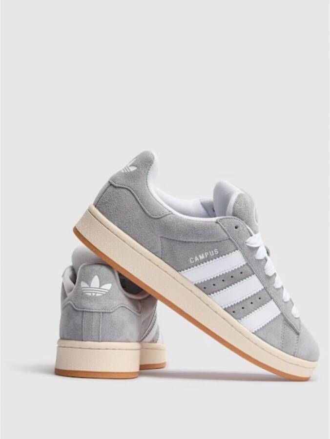 Adidas Grijze Campus Sneakers met 3-Stripes Detail Gray Heren