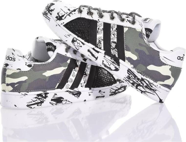 Adidas Handgemaakte Camo Sneakers voor Vrouwen Multicolor Heren