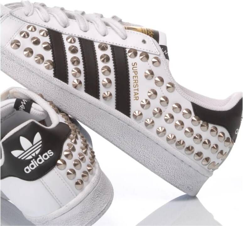 Adidas Handgemaakte Zilver Witte Sneakers Multicolor Heren