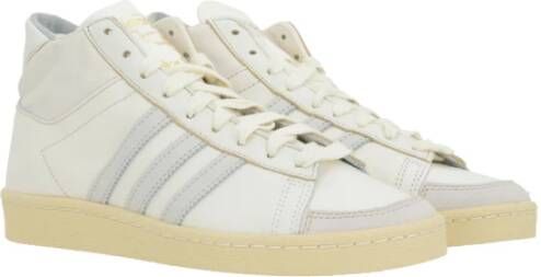 Adidas Hoge Sneakers in Ivoor en Grijs Suède White Dames