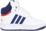 Adidas Sportswear Hoop Mid sneakers wit blauw rood Imitatieleer 20 - Thumbnail 3