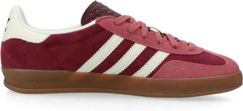 Adidas Indoor Maroon Sneakers Retro Stijl Red Heren