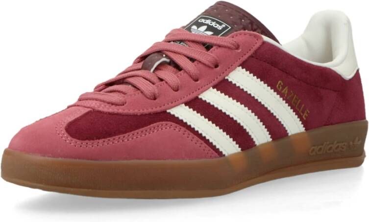 Adidas Indoor Maroon Sneakers Retro Stijl Red Heren