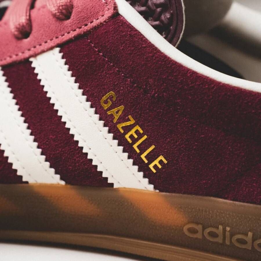 Adidas Indoor Maroon Sneakers Retro Stijl Red Heren