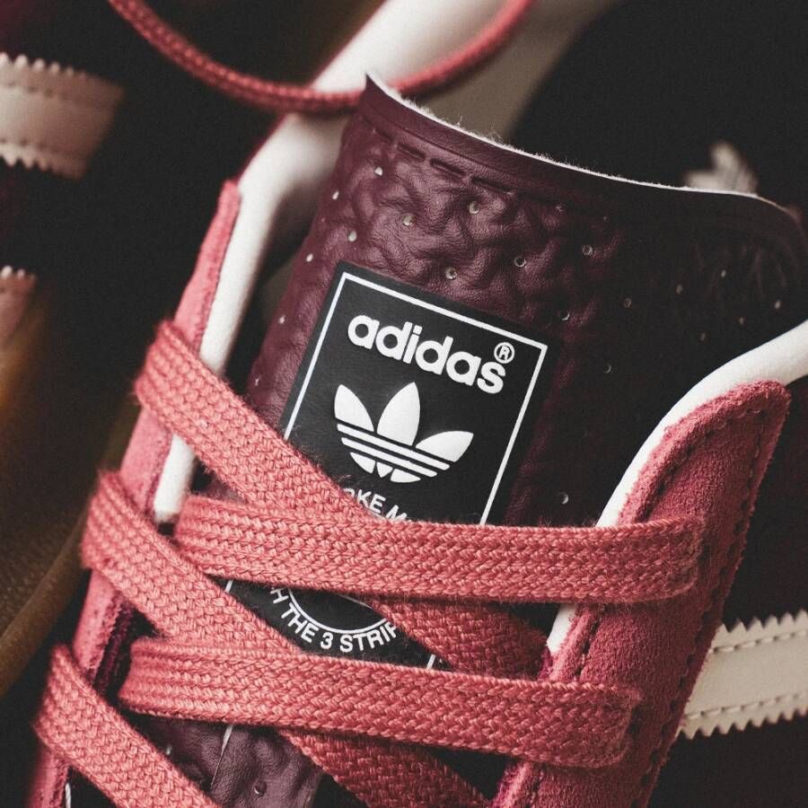 Adidas Indoor Maroon Sneakers Retro Stijl Red Heren