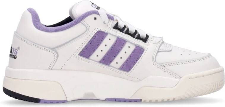 Adidas Lage Top Tennis Sneaker Wit Lila White Dames