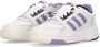 Adidas Lage Top Tennis Sneaker Wit Lila White Dames - Thumbnail 4