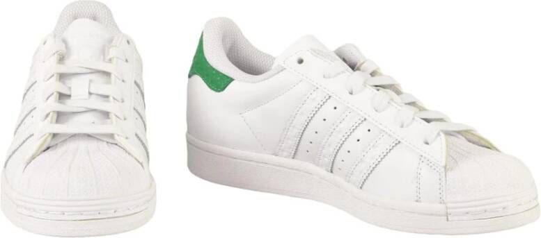 Adidas Leren Sneakers met Rubberen Zool White Dames