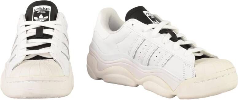 Adidas Leren Sneakers met Rubberen Zool White Dames