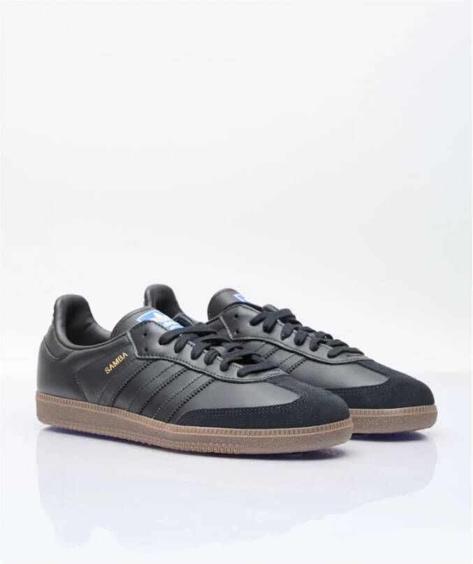 Adidas Leren sneakers met suède neuspaneel Black Heren