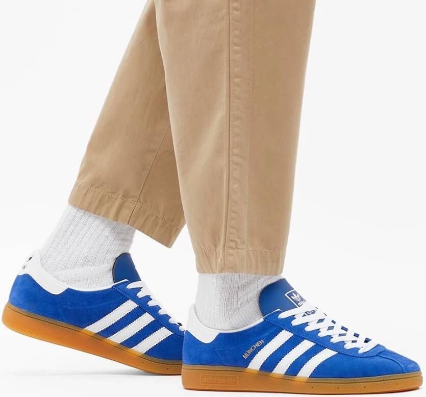 Adidas Munich Fv1190 Royal Blue Sneakers Blue Heren