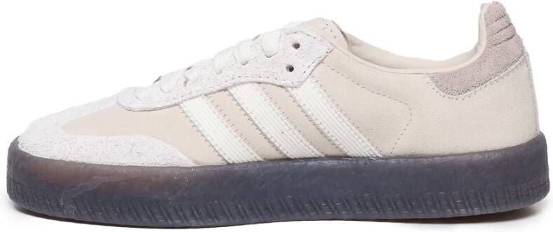 adidas Originals Beige Leren Sneakers met Rubberen Zool Beige Dames