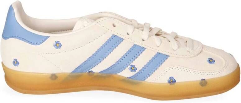 adidas Originals Gazelle Indoor Sneaker met Bloemdetails White Heren