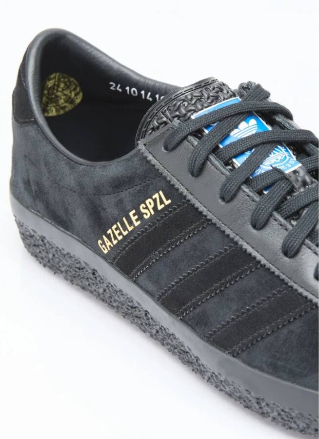 adidas Originals Leren Panel Sneakers met Gestructureerde Zool Black Heren