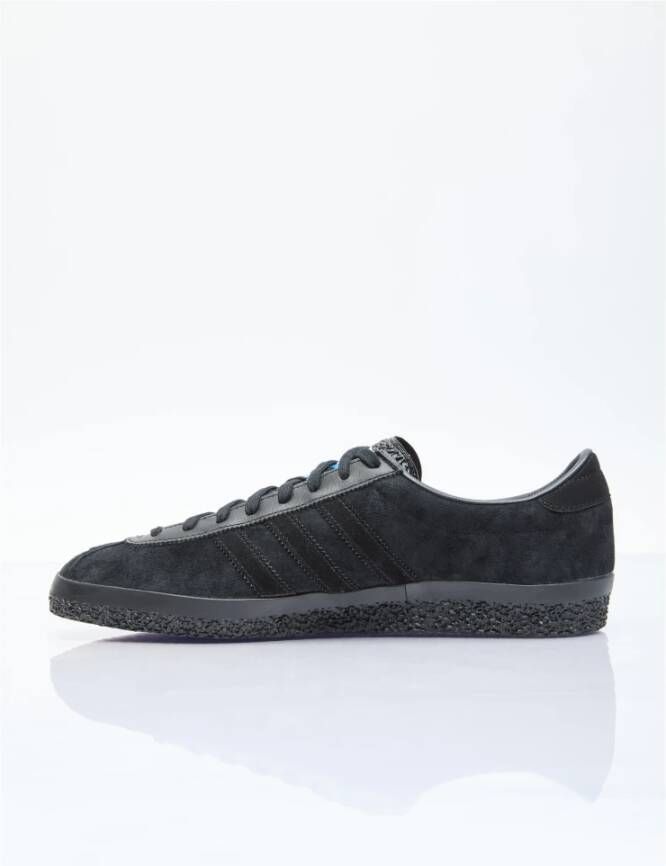 adidas Originals Leren Panel Sneakers met Gestructureerde Zool Black Heren