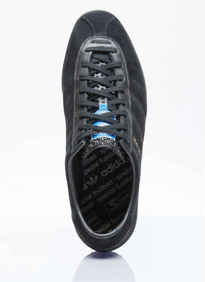 adidas Originals Leren Panel Sneakers met Gestructureerde Zool Black Heren