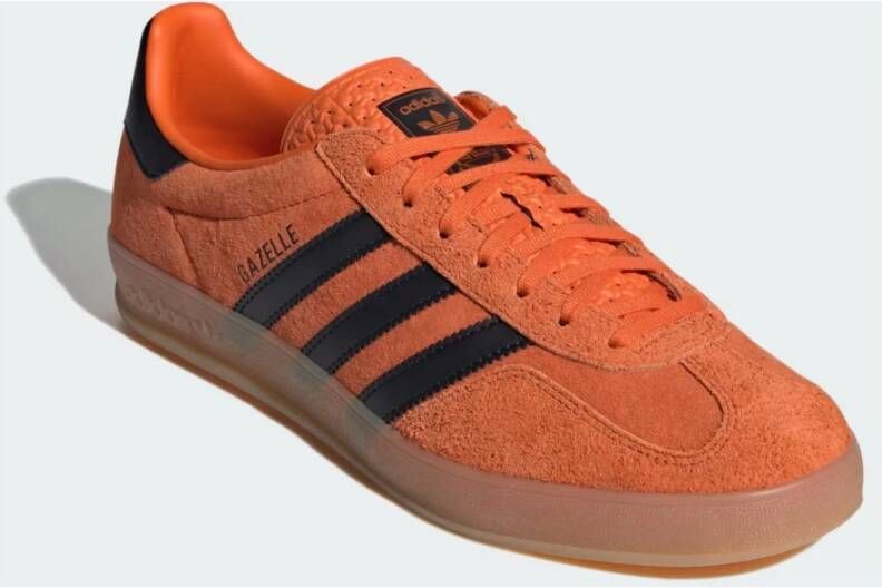 adidas Originals Retro Gazelle Indoor Sneaker Orange Black Gum Orange Heren