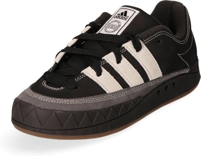 adidas Originals Retro Nubuck Sneaker met 3 Strepen Black Heren