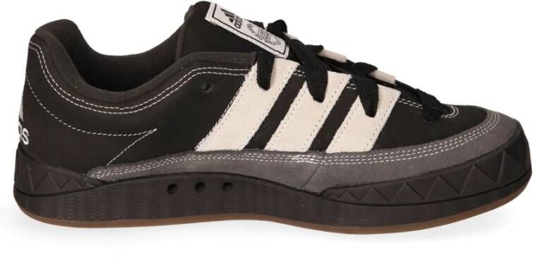 adidas Originals Retro Nubuck Sneaker met 3 Strepen Black Heren