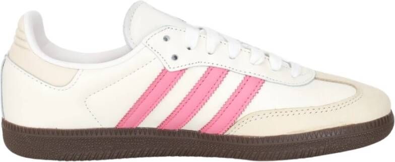 adidas Originals Witte en Roze Samba OG Sneakers White Dames