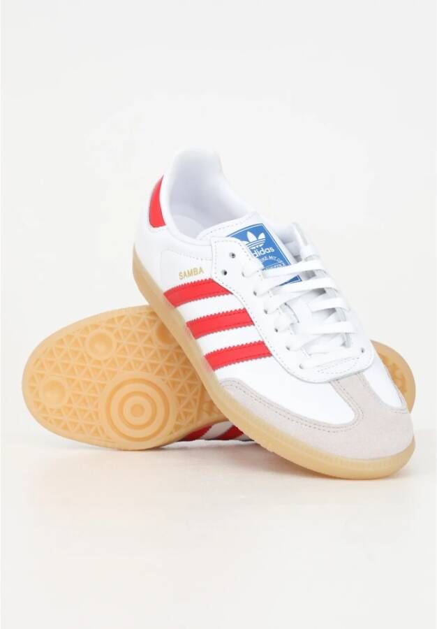 adidas Originals Witte Rode Samba OG Sneakers Vrouwen White Dames