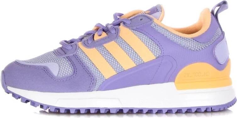 Adidas Paarse Lage Sneaker met Oranje Accents Purple Dames