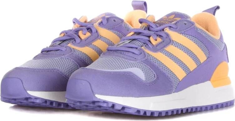 Adidas Paarse Lage Sneaker met Oranje Accents Purple Dames