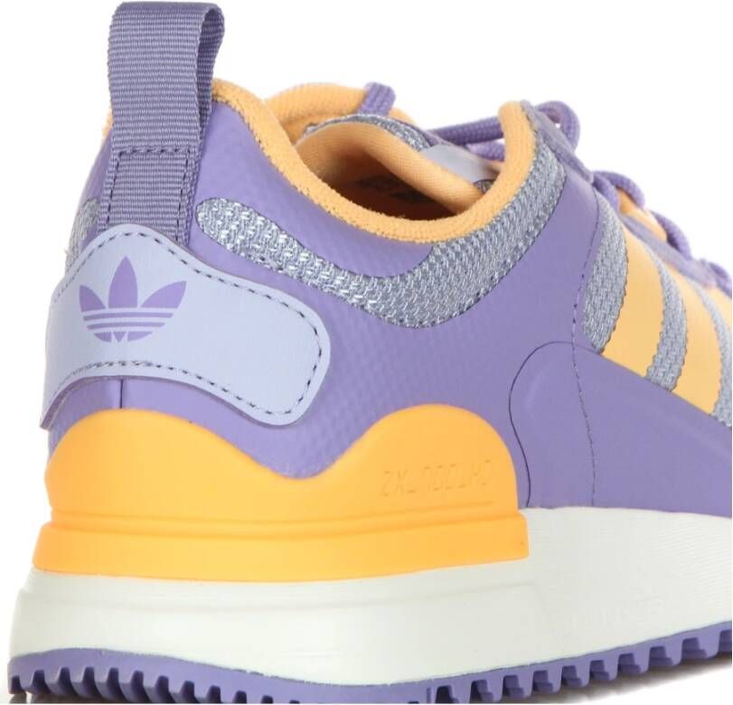 Adidas Paarse Lage Sneaker met Oranje Accents Purple Dames