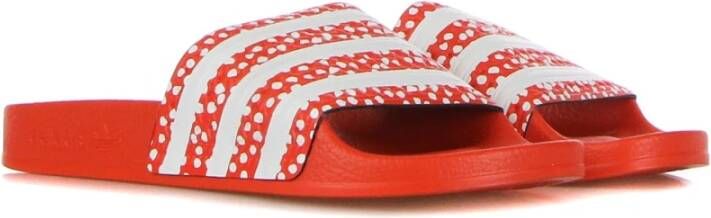 Adidas Polka Dot Slippers Cloud White Rood Red Dames