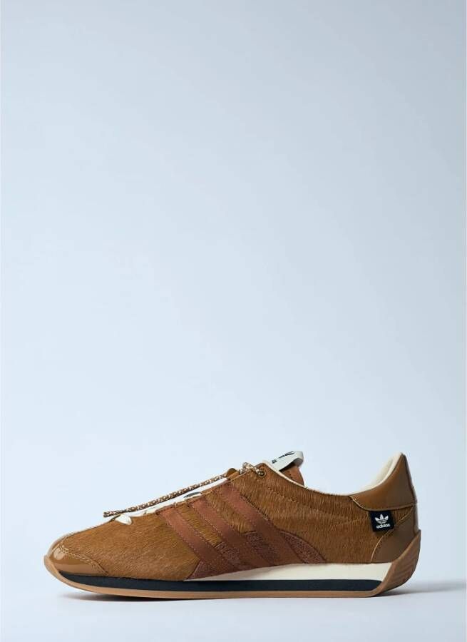 Adidas Pony Hair Leren Sneakers Brown Heren