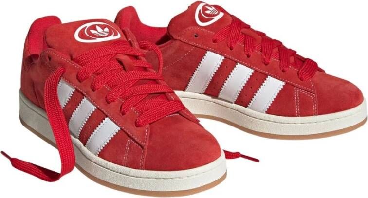 Adidas Rode Campus Sneakers met 3-Stripes Red Heren