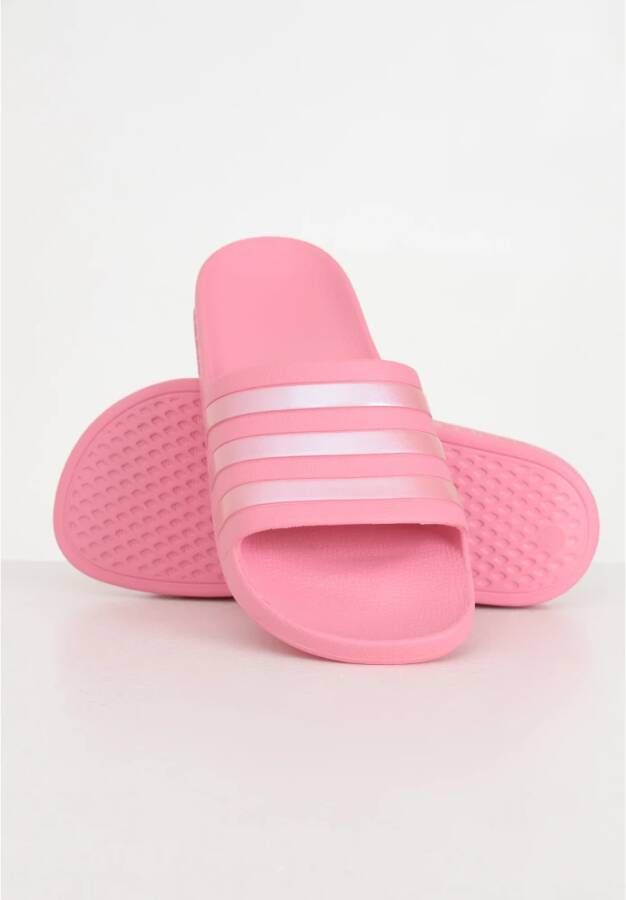 Adidas Roze Aqua Slides Vrouwen Gladde Oppervlakken Pink Dames