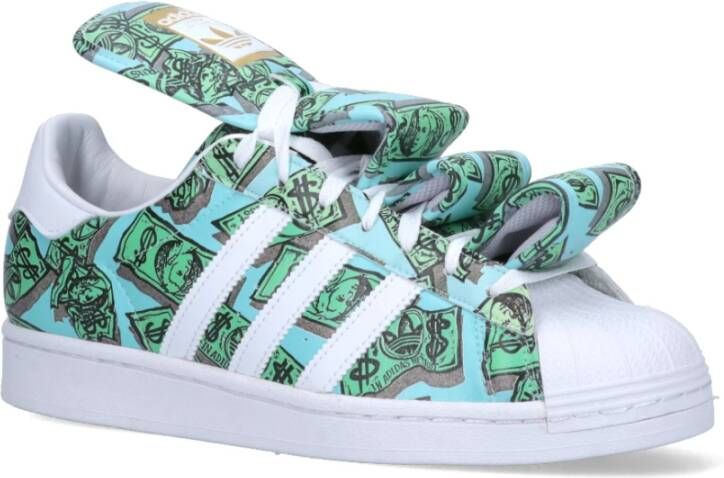 Adidas Groene Leren Sneakers Groen Unisex