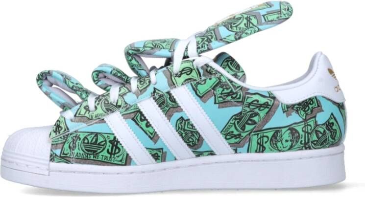 Adidas Groene Leren Sneakers Groen Unisex