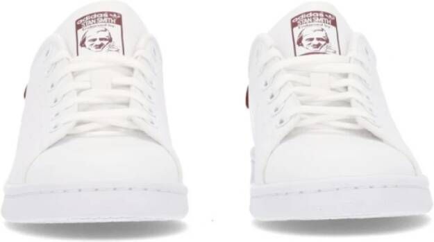 Adidas Stan Smith J Lage Sneakers Cloud White Burgundy Wit Dames