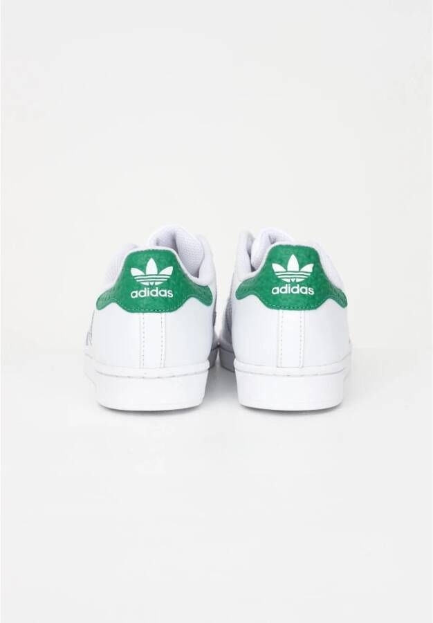 Adidas Witte Leren Sneakers Wit Dames