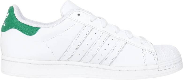 Adidas Witte Leren Sneakers Wit Dames