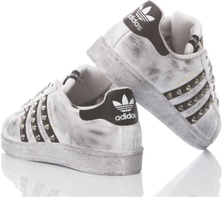 Adidas Handgemaakte Leren Sneakers voor Heren Wit Heren