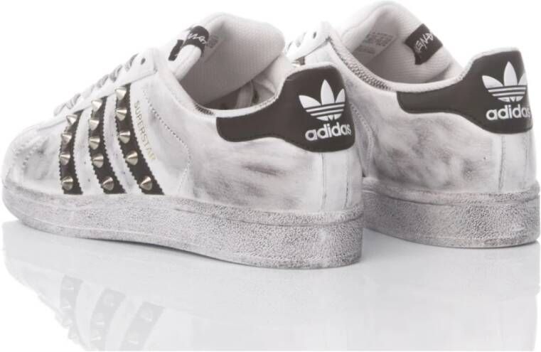 Adidas Handgemaakte Leren Sneakers voor Heren Wit Heren