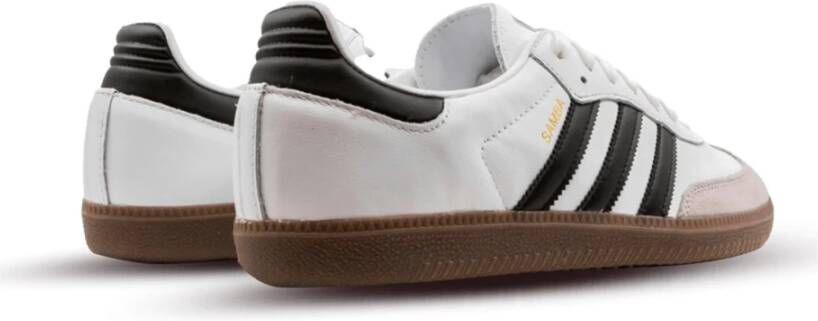 Adidas Retro Stijl Leren Sneakers Wit Heren