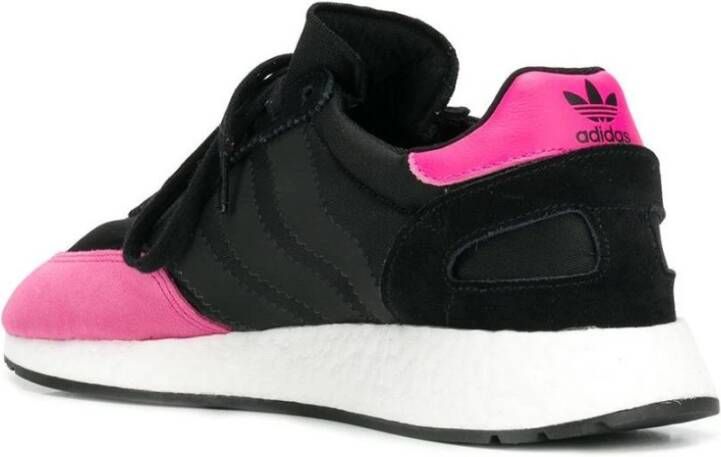 Adidas Zwarte Core Sneakers met Shock Pink Logo Zwart Heren