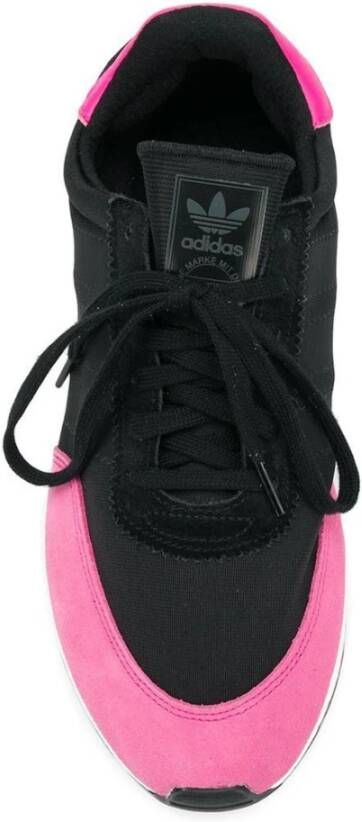 Adidas Zwarte Core Sneakers met Shock Pink Logo Zwart Heren