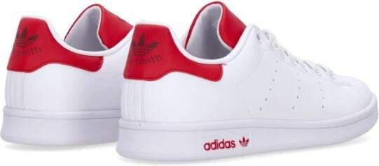 Adidas Stan Smith Lage Sneaker Wit Rood White Heren