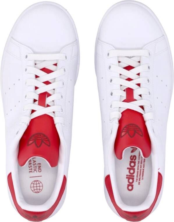 Adidas Stan Smith Lage Sneaker Wit Rood White Heren