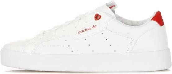 Adidas Stijlvolle lage schoen in Cloud White Scarlet Zwart White Dames