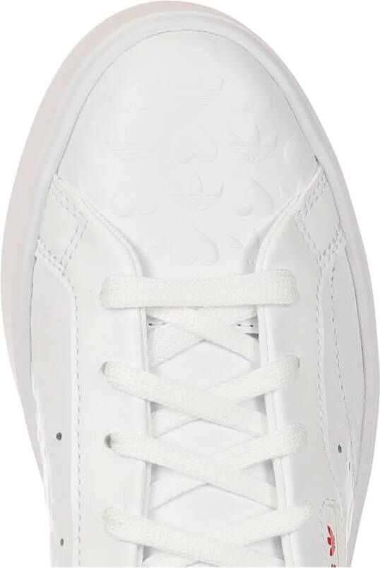 Adidas Stijlvolle lage schoen in Cloud White Scarlet Zwart White Dames