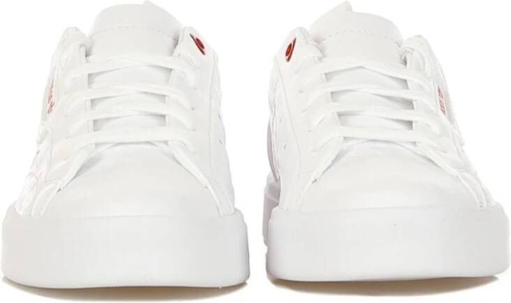 Adidas Stijlvolle lage schoen in Cloud White Scarlet Zwart White Dames