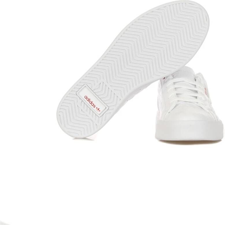 Adidas Stijlvolle lage schoen in Cloud White Scarlet Zwart White Dames