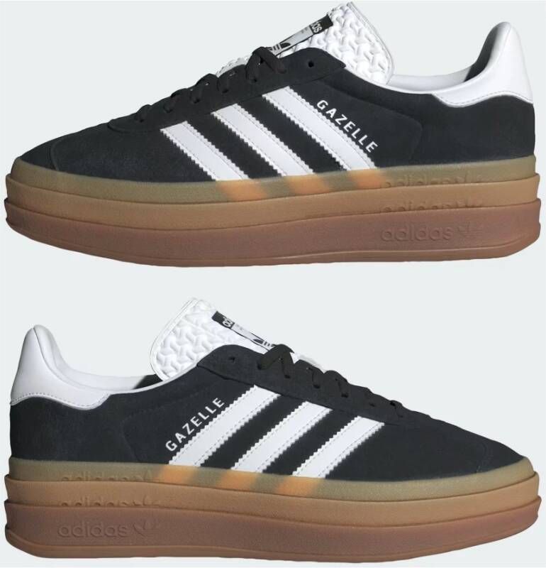 Adidas Stoere Gazelle Sneakers Zwart Wit Black Heren