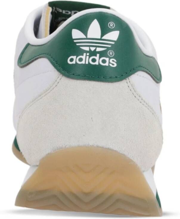 Adidas Witte lage leren sneakers Green Heren